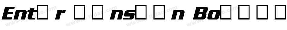 Enter Sansman Bold字体转换